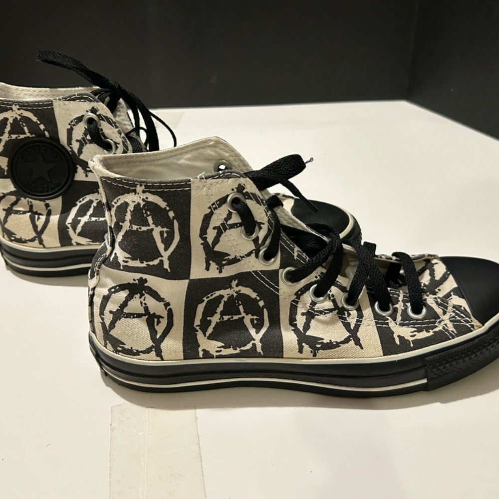 Vintage "Anarchy" Converse Chuck Taylor Highs - M 7 W 9